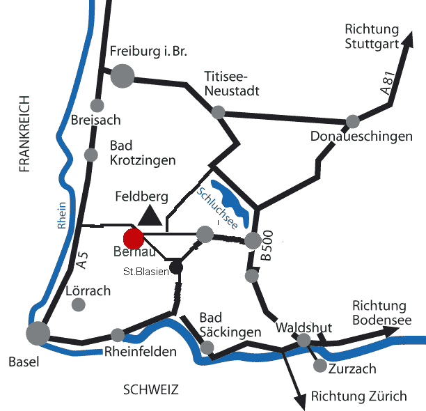 Route nach Bernau 